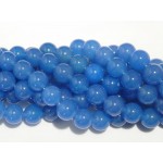 Blauwe Agaat glans bolvorm 12mm