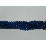 6mm donkerblauwe Agaat streng bolvorm