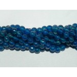 8mm blauwe Agaat streng bolvorm